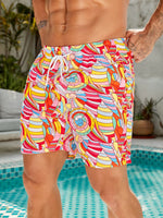 Allover Print Drawstring Shorts