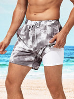 Tie Dye Waist Swim Trunks