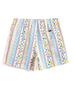 Floral Striped Printed Swim Shorts
