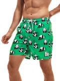 Cartoon Panda Print Swim Shorts