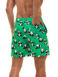 Cartoon Panda Print Swim Shorts