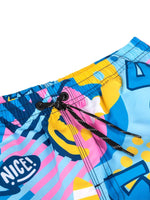 Cartoon Graphic Drawstring Waist Swim Shorts