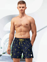 Whale Print 2 In 1 Swim Trunks