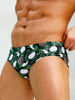 Tropical Print Swim Brief