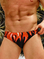 Fire Print Swim Brief