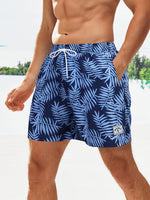 Tropical Print 2 In 1 Swim Trunks