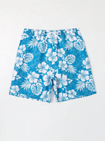 Tropical Print Swim Trunks