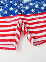 Flag Print Swim Shorts