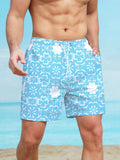 Non Stretch Drawstring Waist Swim Trunks