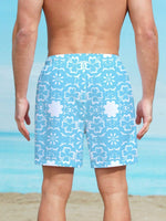 Non Stretch Drawstring Waist Swim Trunks