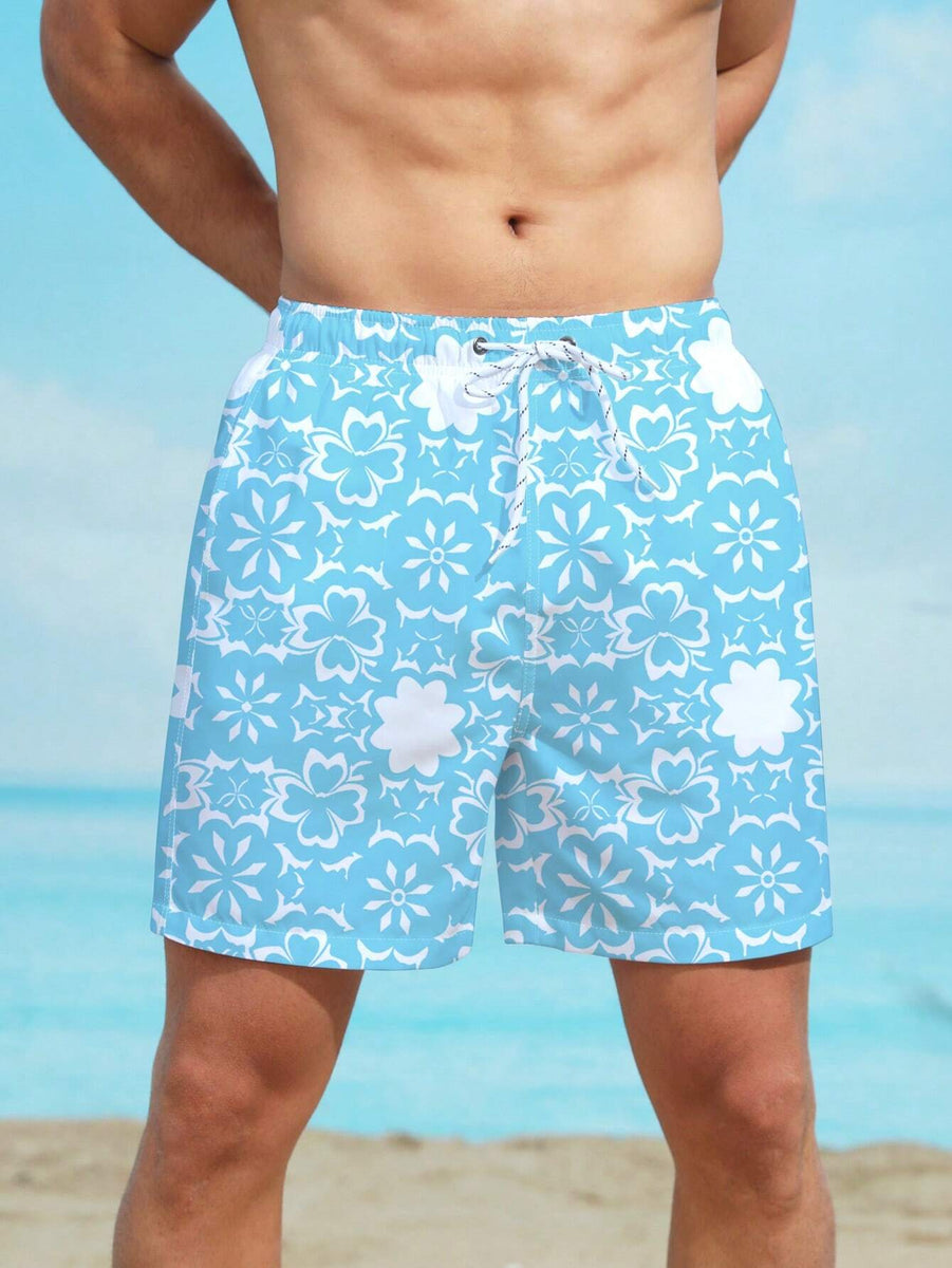 All Over Print Floral Print Swim Trunks – Waves And Trunks
