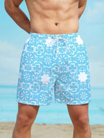 All Over Print Floral Print Swim Trunks