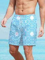 Non Stretch Drawstring Waist Swim Trunks