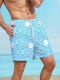 Non Stretch Drawstring Waist Swim Trunks