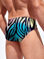 Zebra Striped Swim Brief