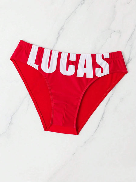 Letter Graphic Swim Brief