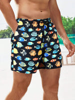 Fish Printed Swim Trunks