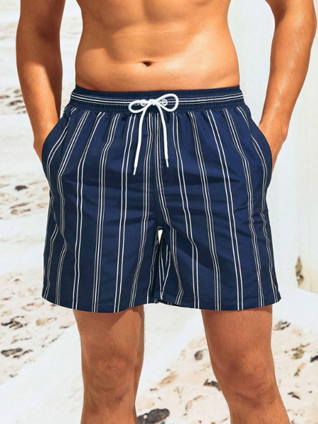Striped Patterned Beach Shorts