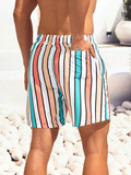 Striped Color Swim Shorts