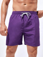 Plain Classic Drawstring Pocket Shorts