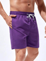 Plain Classic Drawstring Pocket Shorts