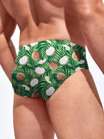 Coconut Print Swim Brief