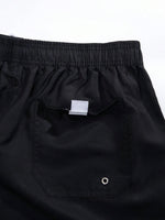 Plain Solid Drawstring Swim Trunks