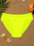 Neon Lime Solid Color Swim Brief