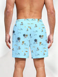 Tropical Coconut Tree Print Pocket Trunks