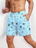 Tropical Coconut Tree Print Pocket Trunks