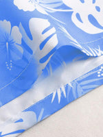 Tropical Paradise Print Swim Trunks