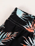 Drawstring Printed Swim Trunks