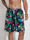 Tropical Print Swim Trunk