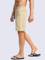 Plain Slant Pocket Swim Shorts