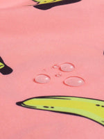 Banana Printed Waist Swim Trunks