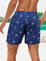 Coconut Tree Print 2 In 1 Shorts