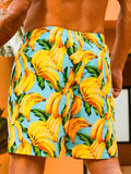 Banana Printed Swim Trunks