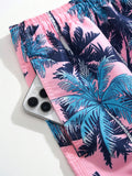 All Over Print Drawstring Waist Swim Trunks