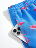 Flamingo Printed Swim Trunks