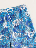 Floral Printed Non Stretch Swim Trunks