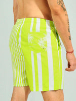 Striped Patterned Drawstring Swim Shorts