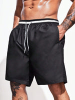 Plain Slant Pocket Swim Trunks