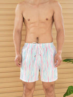 Vibrant Allover Print Swim Trunks