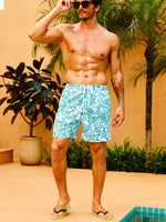 Non Stretch Drawstring Pocket Swim Trunks