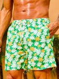 Pocket Floral Print Swim Trunks