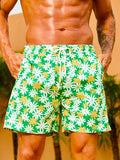 Pocket Floral Print Swim Trunks