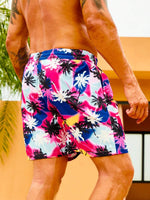 Allover Coconut Tree Print Swim Shorts