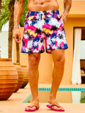 Allover Coconut Tree Print Swim Shorts