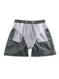 Drawstring Waist Swim Trunks