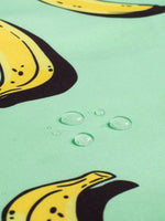 Banana Print Drawstring Waist Swim Trunks